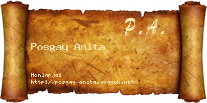 Posgay Anita névjegykártya
